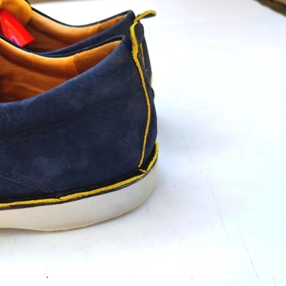 Samuel Hubbard Mens Oxford  Blue Nubuck Leather Laceup VIBRAM Sole Shoes Sz 10.5